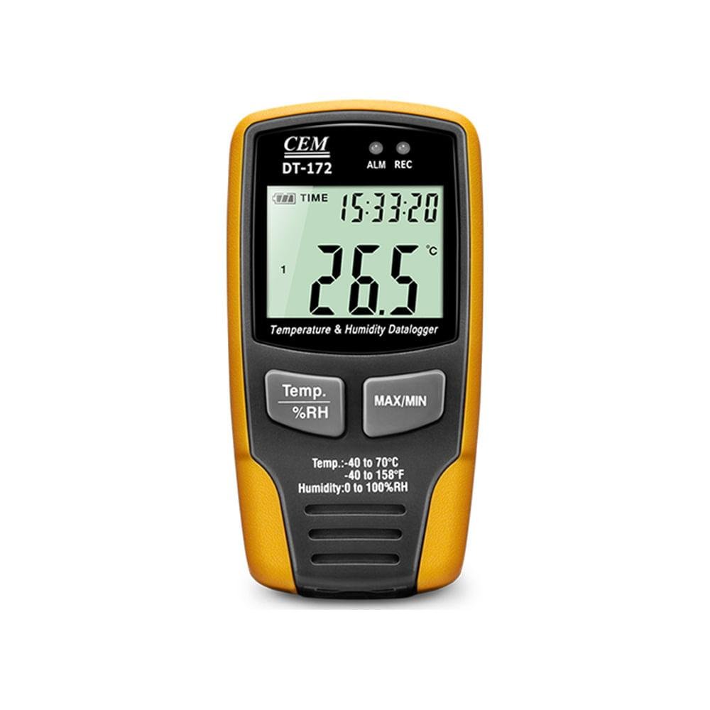 Datalogger temperatura -40 a 70 °C umidade 0 a 100% RH atende norma RDC304 Novotest.br BY CEM DT-172-NOVOTEST-230974