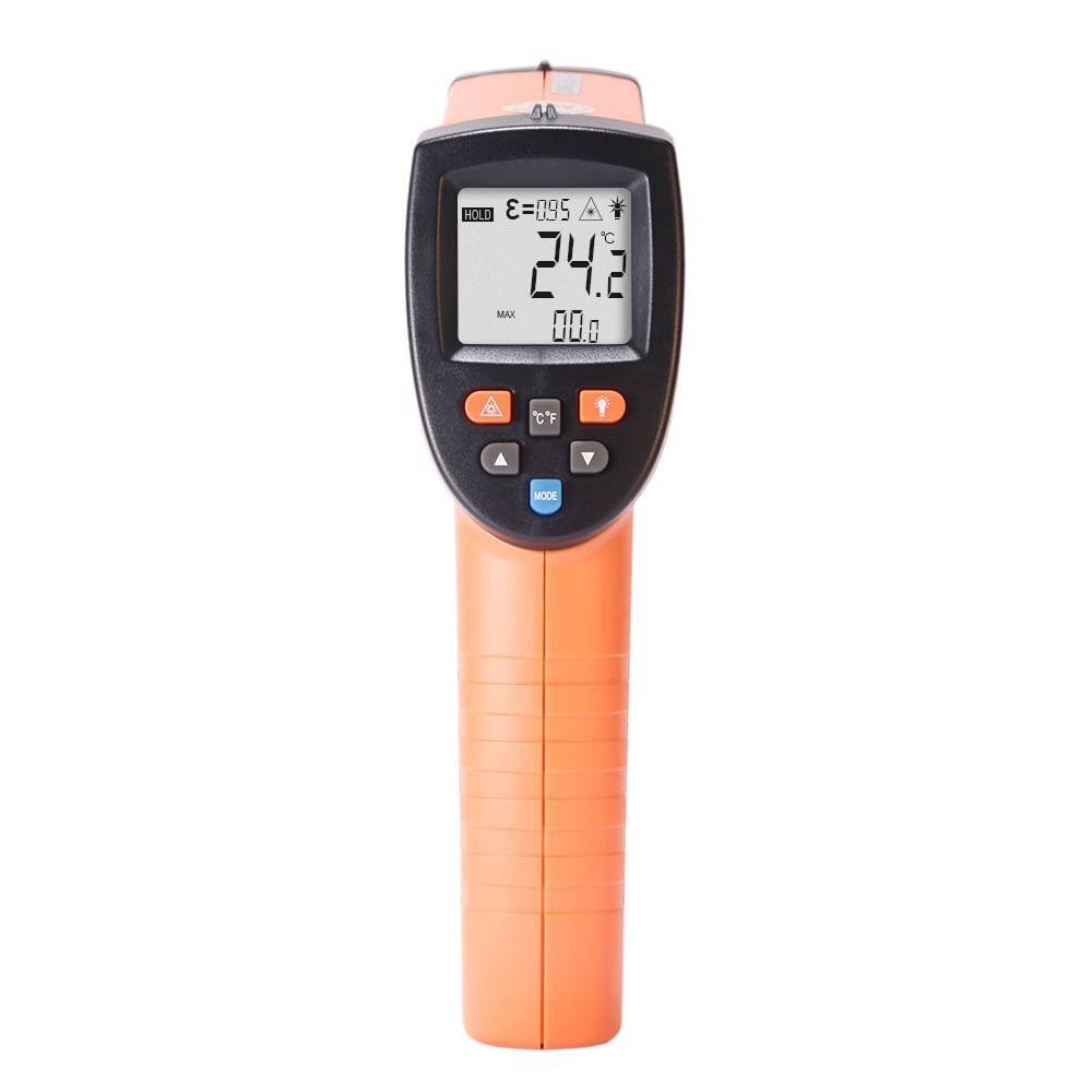 Termômetro infravermelho LCD de 4 dígitos -30 ~ 1150 °C / -22 ~ 2102 °F precisão ± 2,0 °C ou 2% resolução 0.1 °C / 0.1 °F Victor-Ruoshui 308D - Imagem zoom