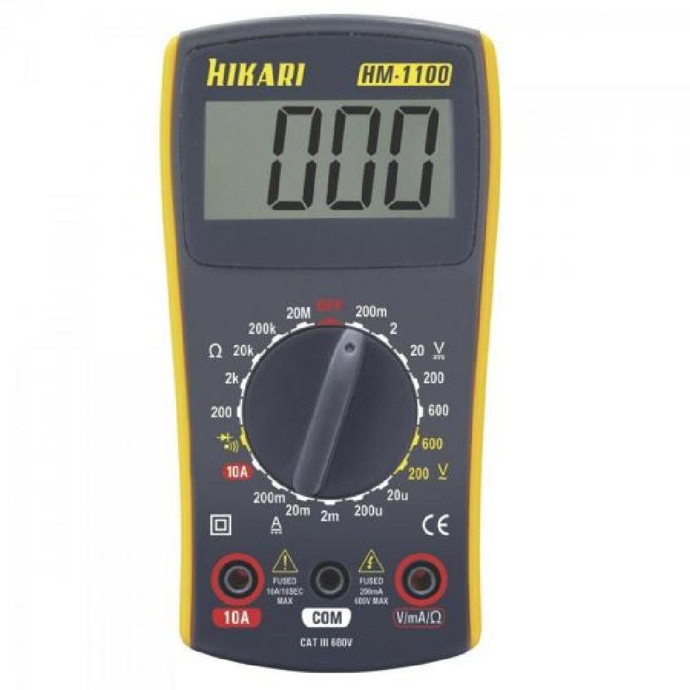 Multímetro Digital HM1100 Amarelo/Cinza HIKARI-HIKARI-242509