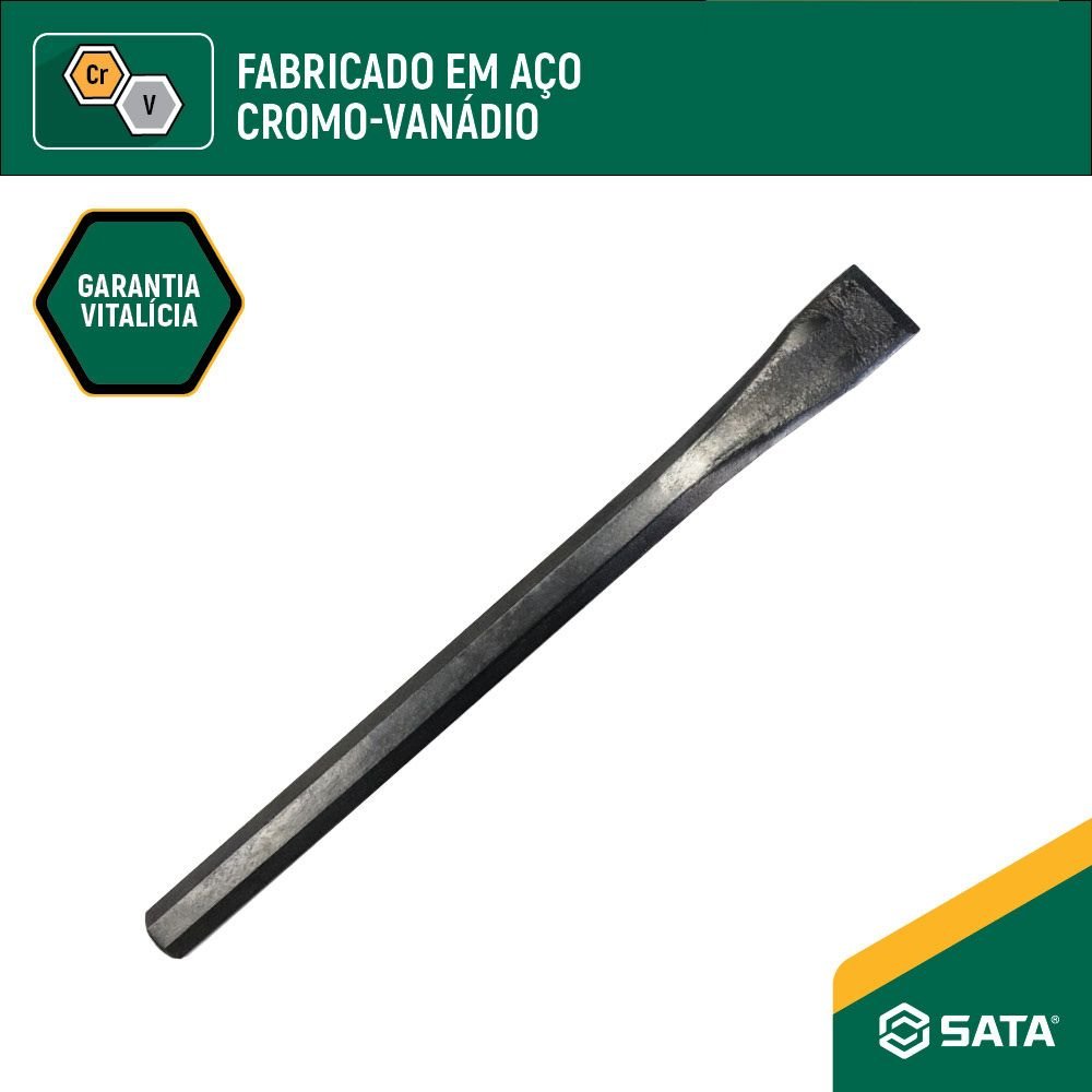 Talhadeira Encaixe Hexagonal 300x25mm Cr-V SATA-ST90832G - Imagem