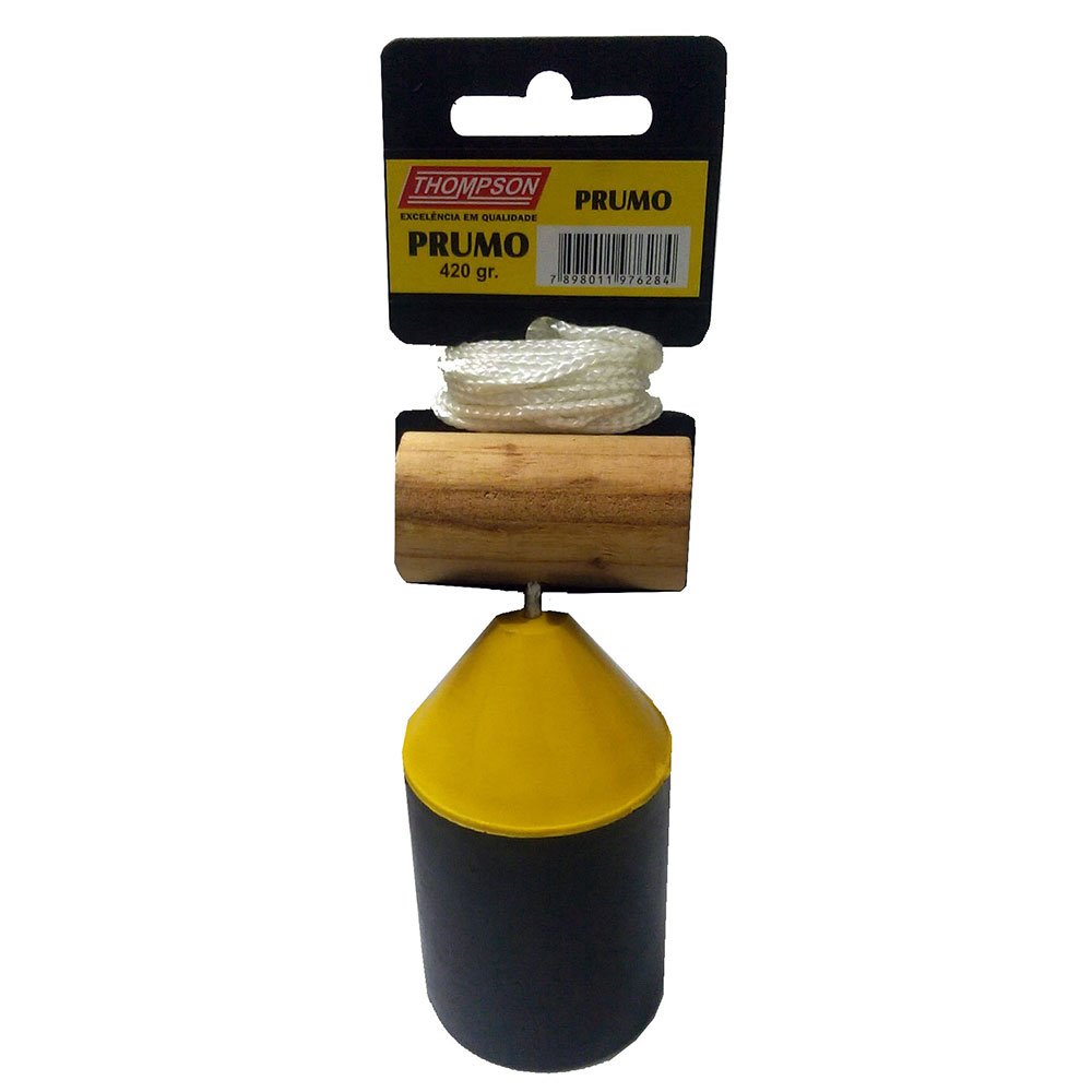 Prumo de Plástico 420gr Amarelo e Preto-THOMPSON-1285