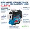 Nível a Laser de Linhas Verdes 120 m 360º Com Bluetooth Bosch Gll 3-80 Cg - Imagem 3