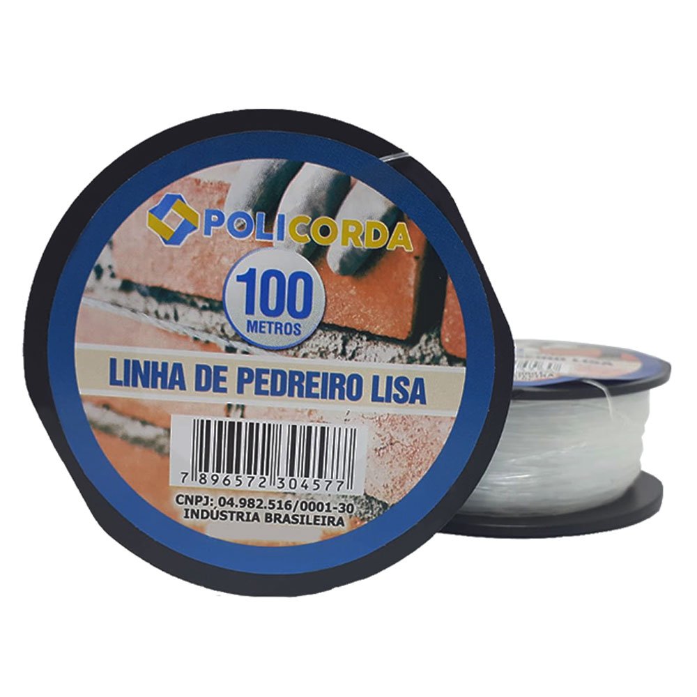 Linha para Pedreiro Lisa Transparente com 100 Metros - Imagem zoom