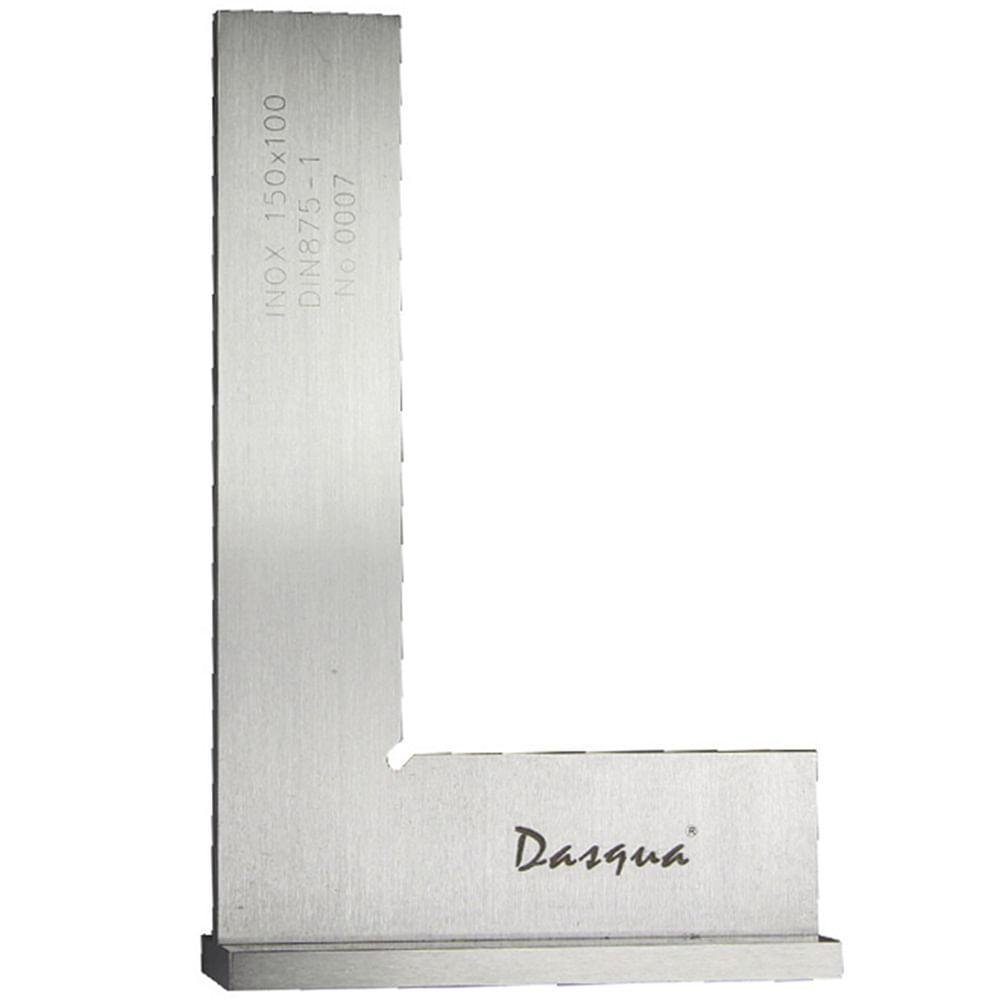 Esquadro de aço inox com base classe 1 200x130 mm conforme norma DIN875 Novotest.br by Dasqua 426,0019 - Imagem zoom