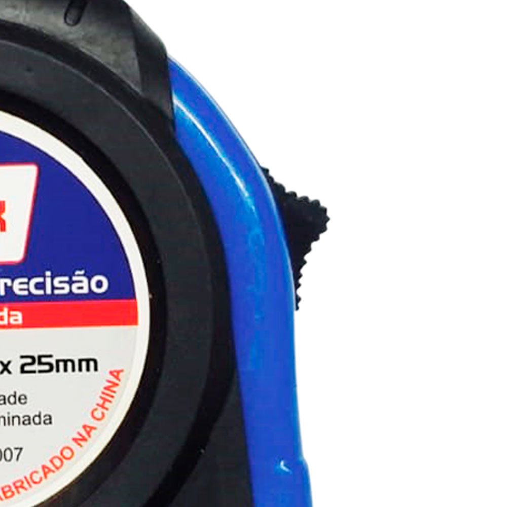 Trena Emborrachada com Fita de Aço 7,5m x 25mm - Imagem