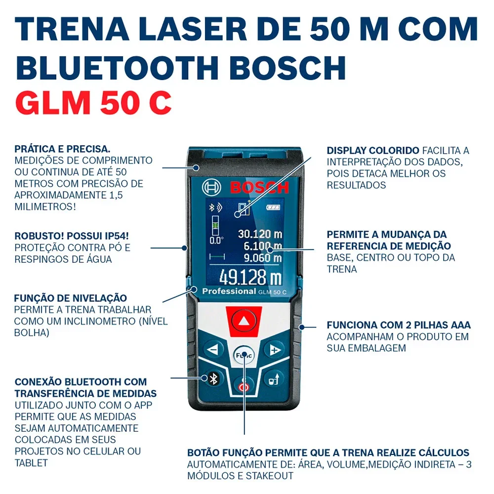 GLM50C Medidor láser de distancias Bosch Profesional