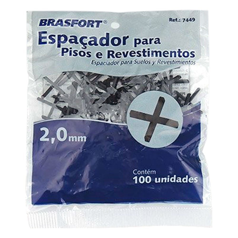 Espacador para Pisos e Revestimentos 2mm com 100 Pecas