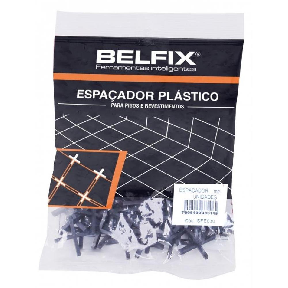 Espaçador Plástico p/ Piso/Azulejo 10mm c/ 100 peças Belfix - Imagem zoom