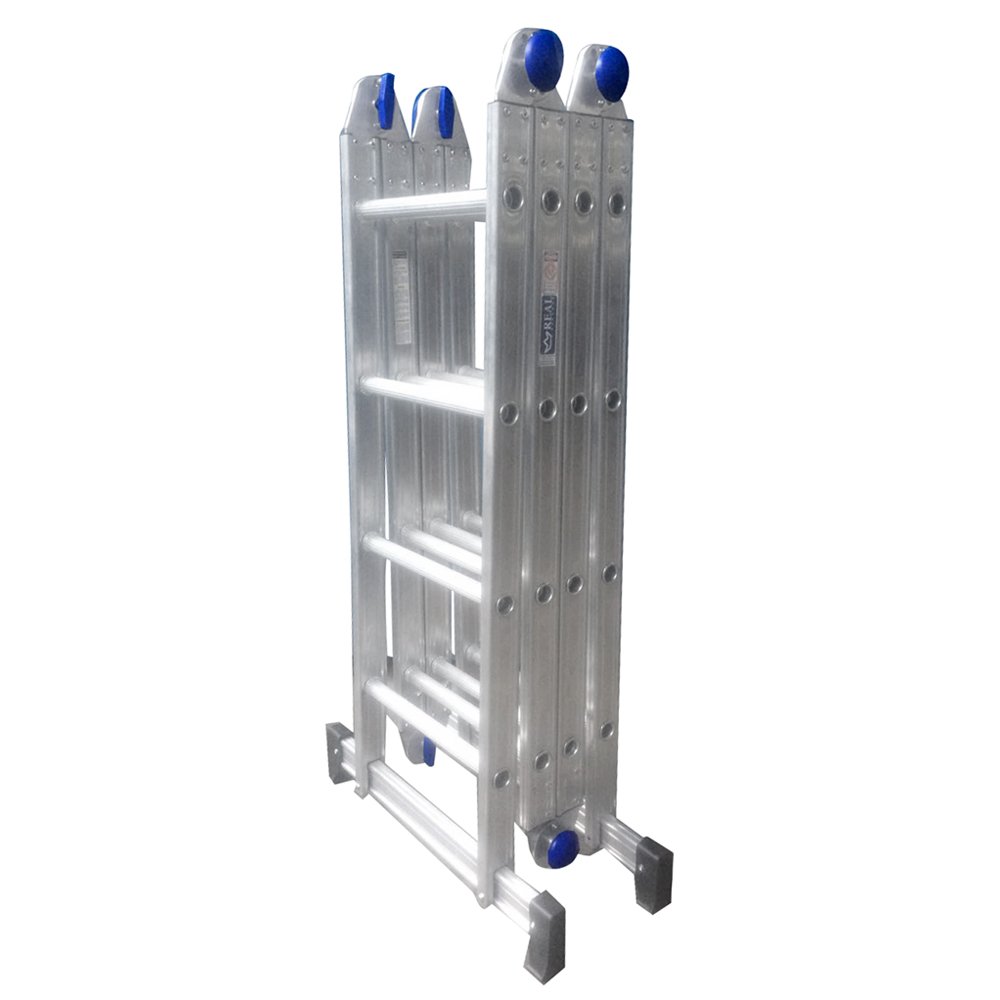 Escada Multifuncional 4x4 com 16 Degraus em Alumínio-REAL ESCADAS-ART004