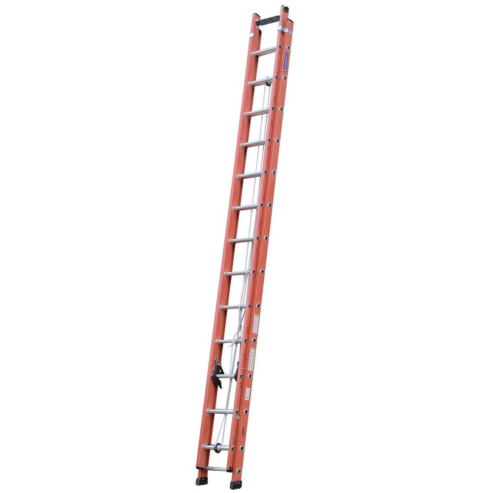 Escada Extensível Vazada  Laranja com 23 Degraus Úteis 4.25x7.20m-COGUMELO-EFV-23