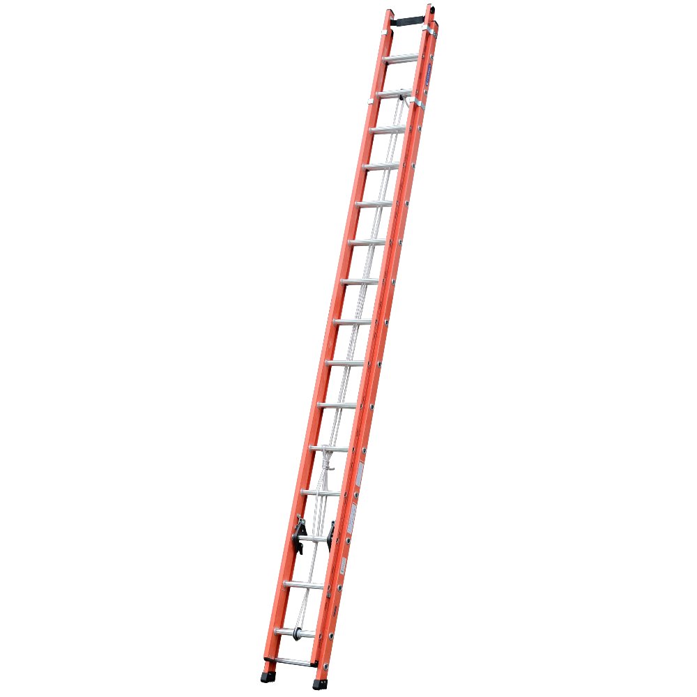 Escada Extensível Vazada Laranja com 27 Degraus Úteis 4.85x8.4m -COGUMELO-EFV-27