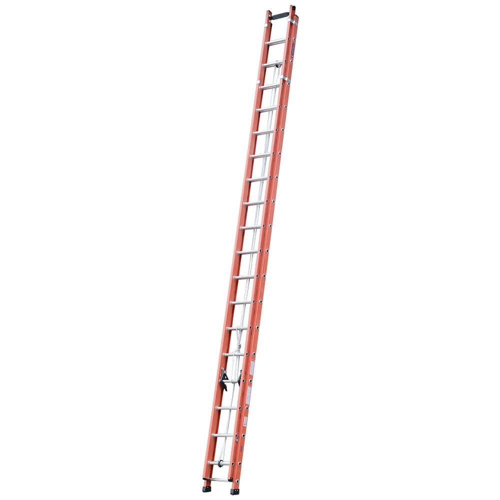 Escada Extensível Vazada Laranja com 32 Degraus Úteis 5.75x9.9m-COGUMELO-EFV-32