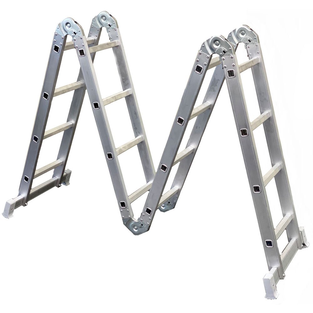 Escada Articulada em Alumínio 4 x 4 com 16 Degraus-REISAM-906803