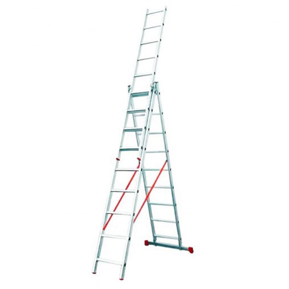 Escada Extensível Tripla 9 Degraus em Alumínio 6,13m - Imagem zoom