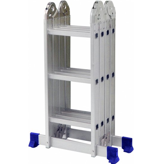 Escada Multifuncional 4 x 3 com 12 Degraus de Alumínio-MOR-005131