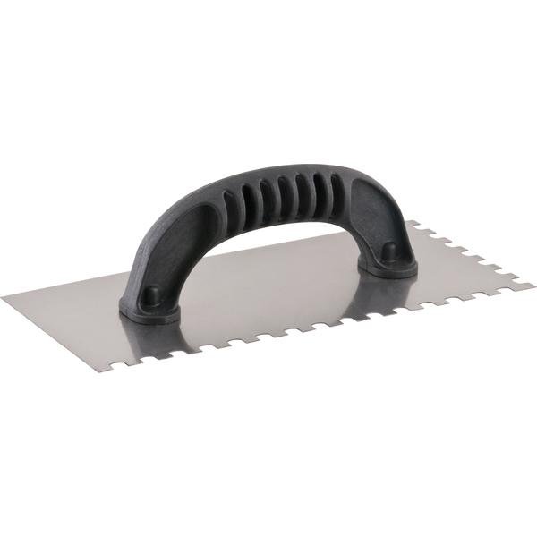 Desempenadeira de aço dentada com cabo plástico 255 mm x 120 mm VONDER - Imagem zoom