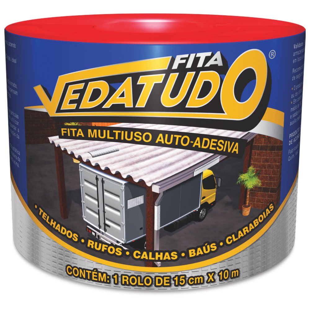 Fita Autoadesiva Asfáltica 15cm x 10m Vedatudo - Imagem zoom