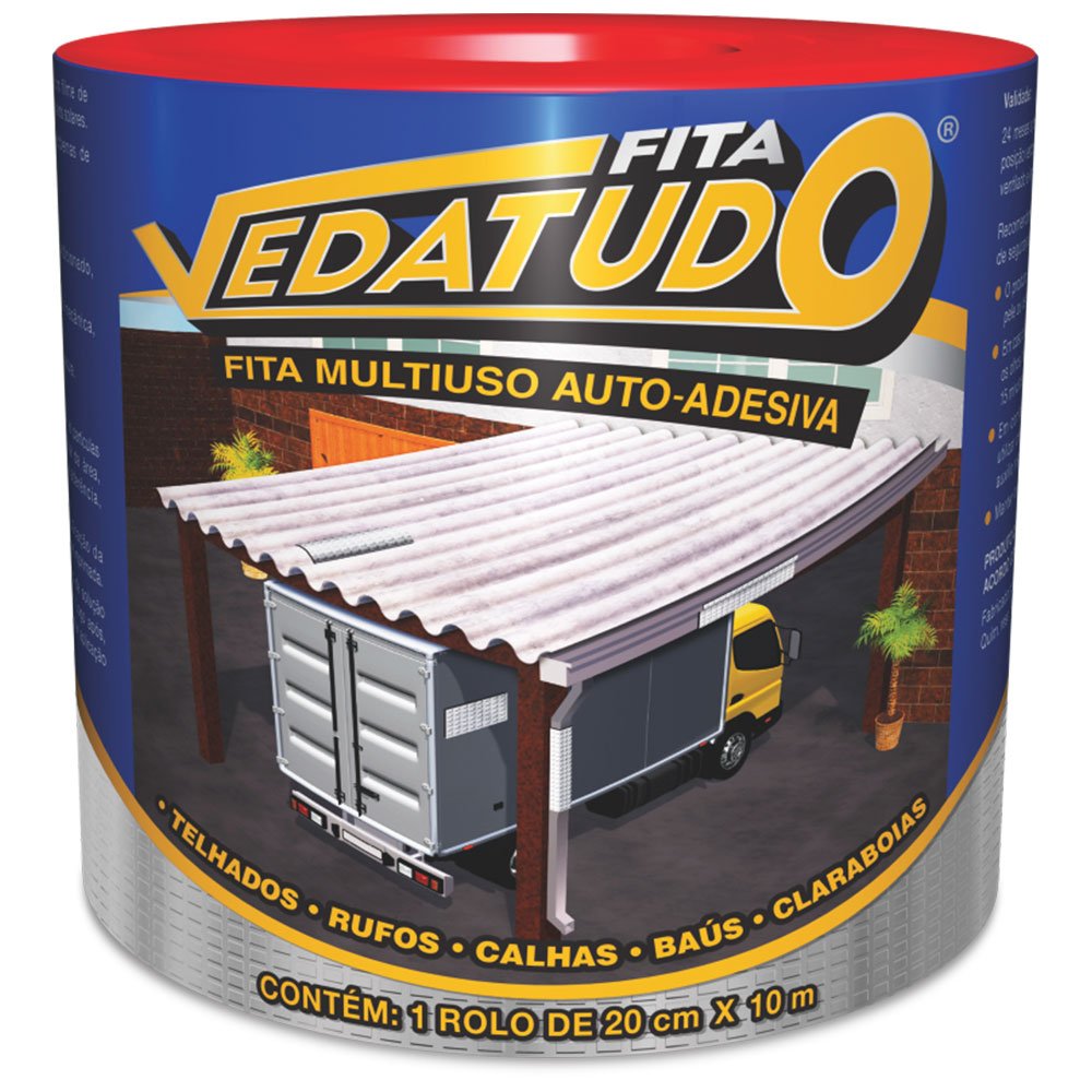 Fita Autoadesiva Asfáltica 20cm x 10m Vedatudo - Imagem zoom