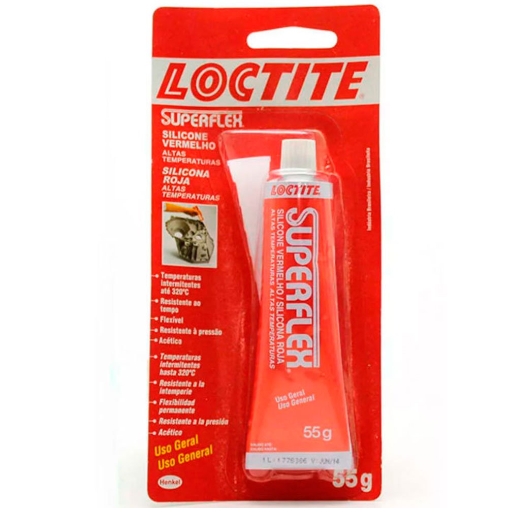 Silicone Acético Loctite Superflex 596 Vermelho 55g 315c  - Imagem zoom