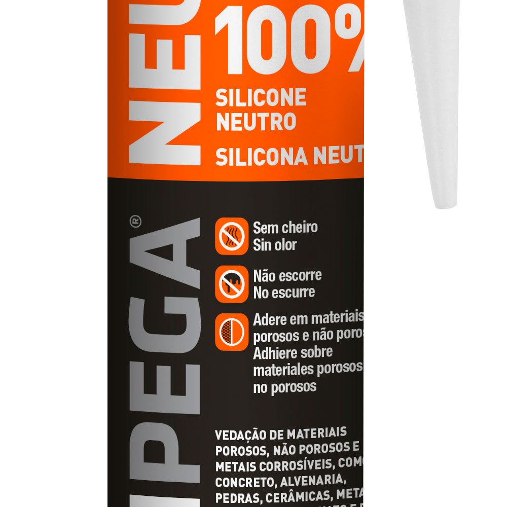 Silicone Neutro Branco 280ml UNIPEGA-05100261  - Imagem
