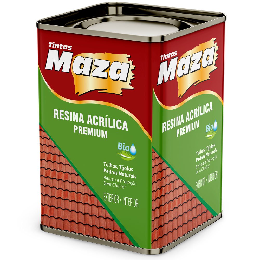 Resina Acrílica Premium Vermelho Óxido 18L-MAZA-901