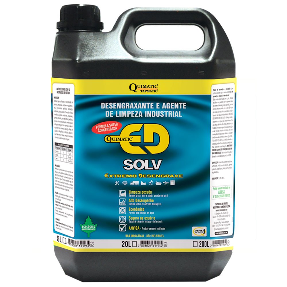 Desengraxante Industrial Biodegradável Ed Solv 5 Litros  - Imagem zoom