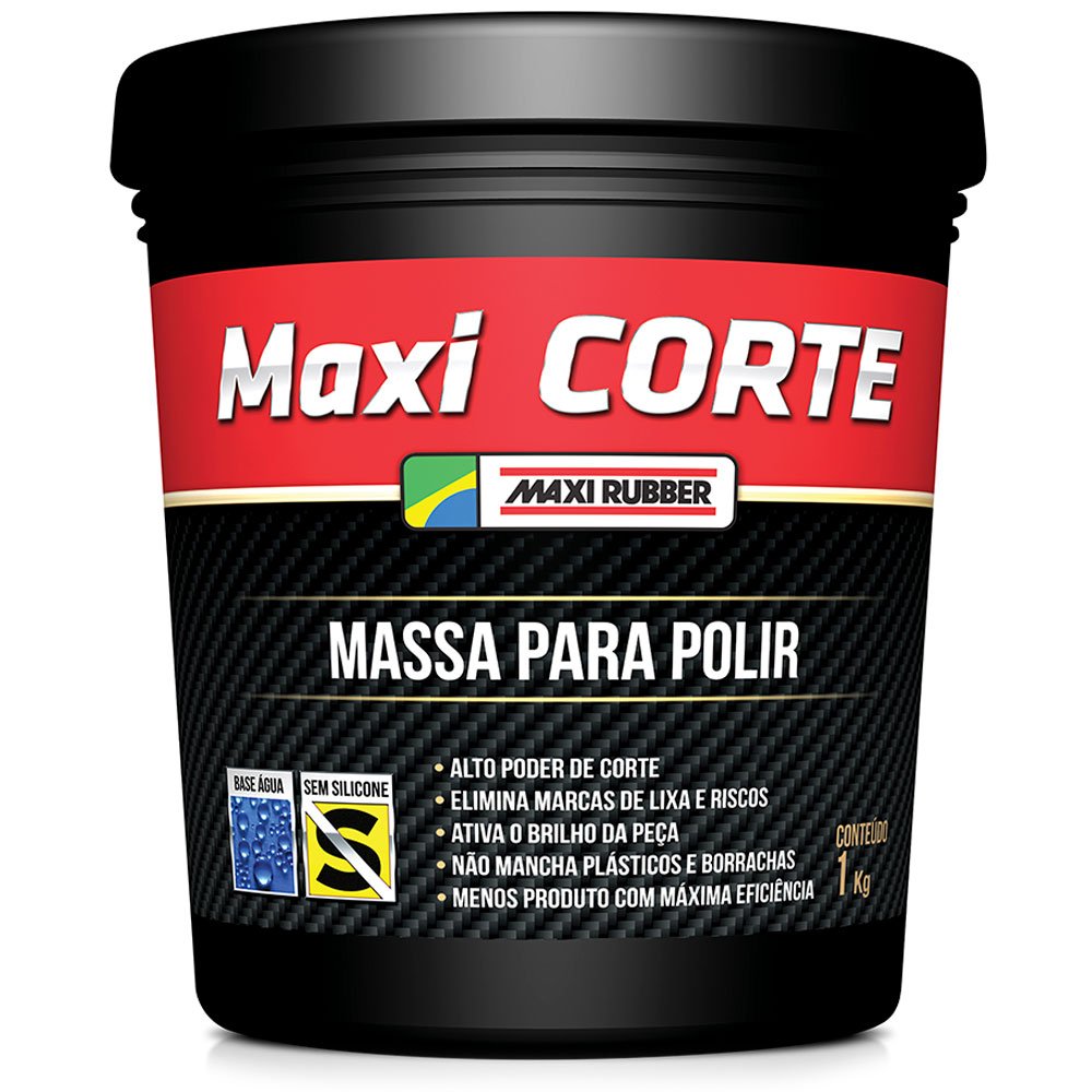 Massa para Polir Maxi Corte 1Kg-MAXI RUBBER-6MH050