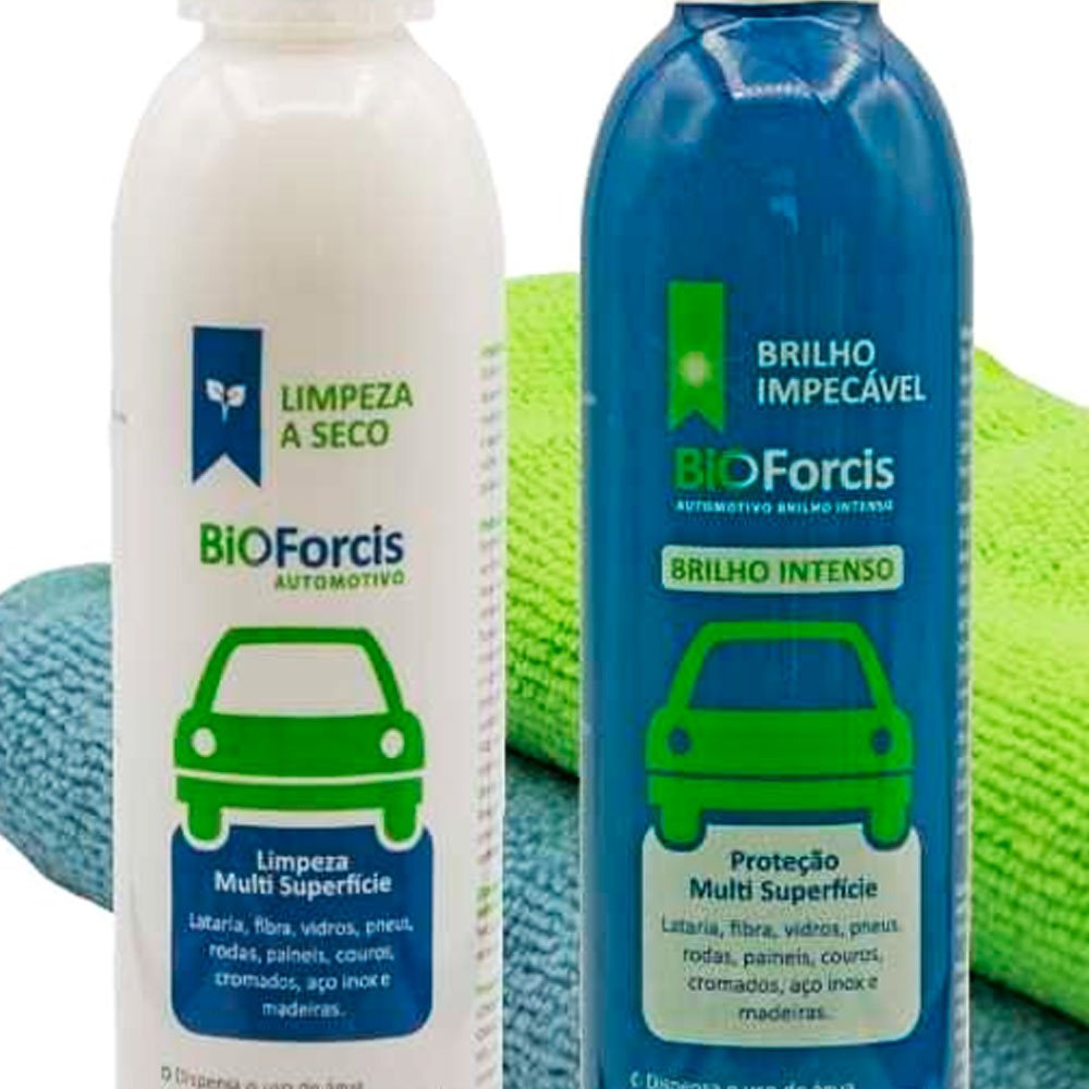 Kit de Limpeza Antiviral Auto e Brilho com 4 Peças BIOFORCIS-BIOCOMBO003  - Imagem