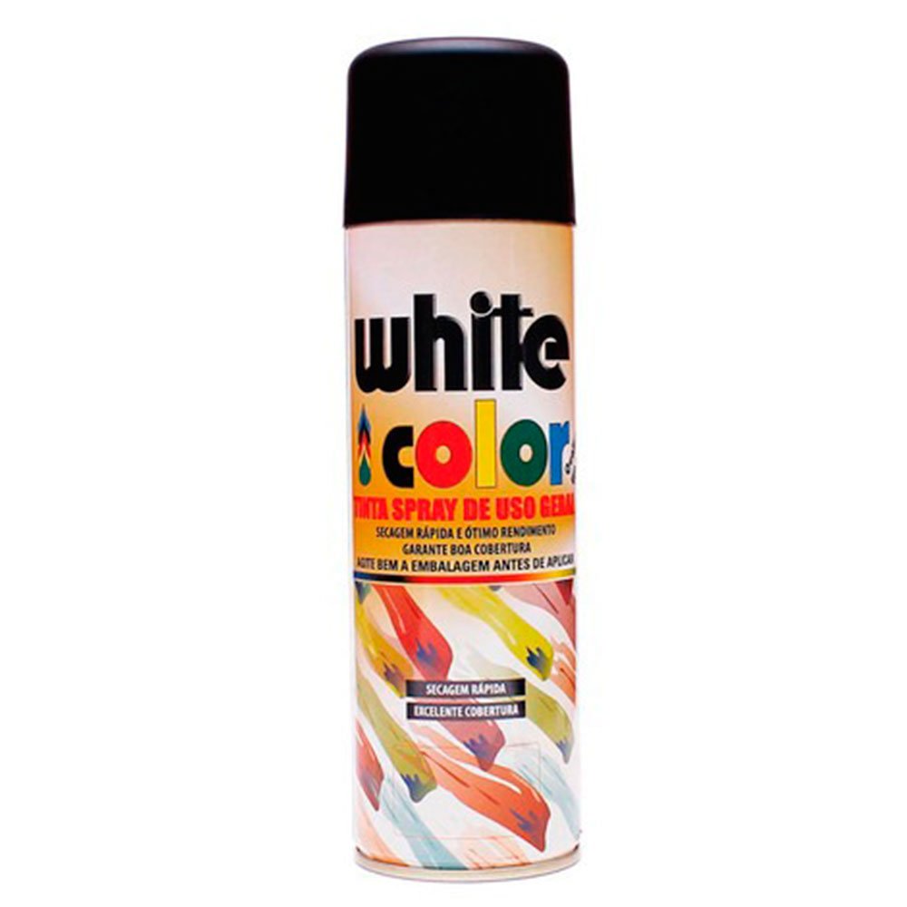 Tinta Spray White Color Preto Fosco 340ml - Imagem zoom