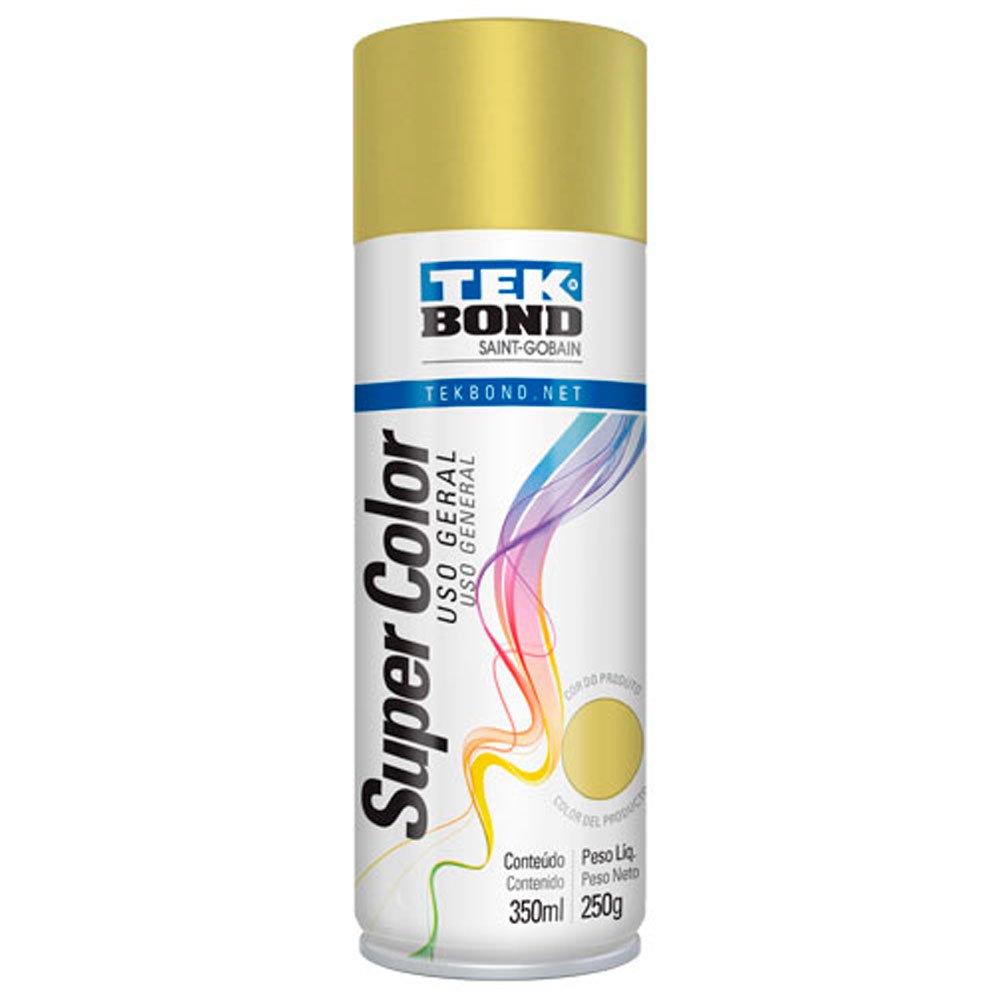 Tinta Spray Super Color Dourado Uso Geral 350ml-TEKBOND-23051006900