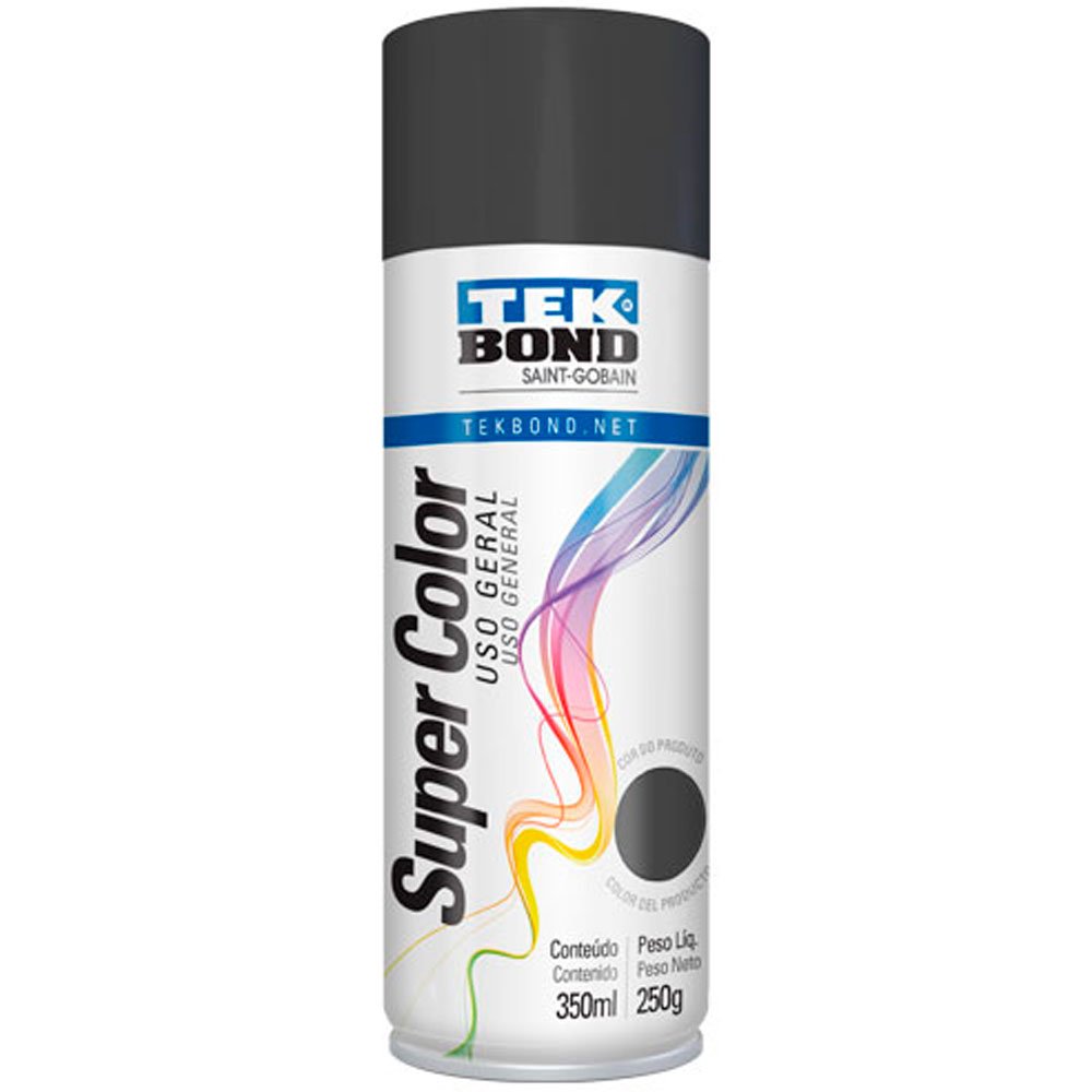Tinta Spray Super Color Grafite Uso Geral 350ml-TEKBOND-23121006900