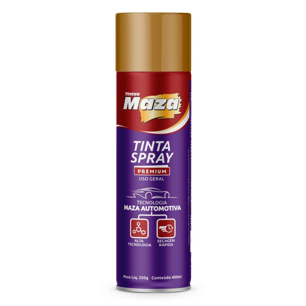 Tinta Spray Metálico Dourado 400ml/ 250g - Imagem zoom