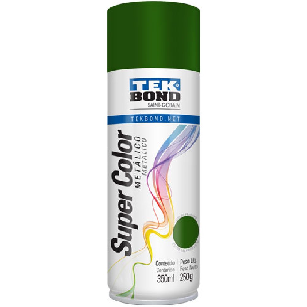 Tinta Spray Super Color Verde Metálico 350ml/250g - Imagem zoom