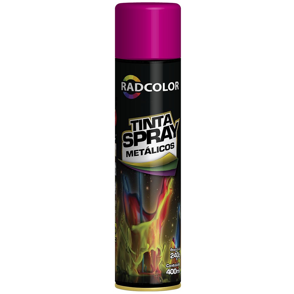 Tinta Spray Metálica Rosa 400ml/ 240g - Imagem zoom