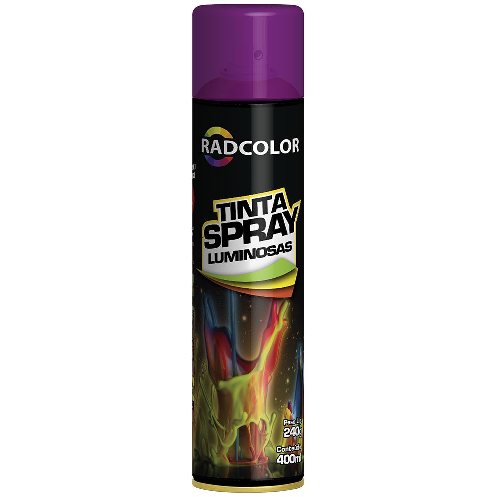 Tinta Spray Luminosa Violeta 400ml/ 240g - Imagem zoom