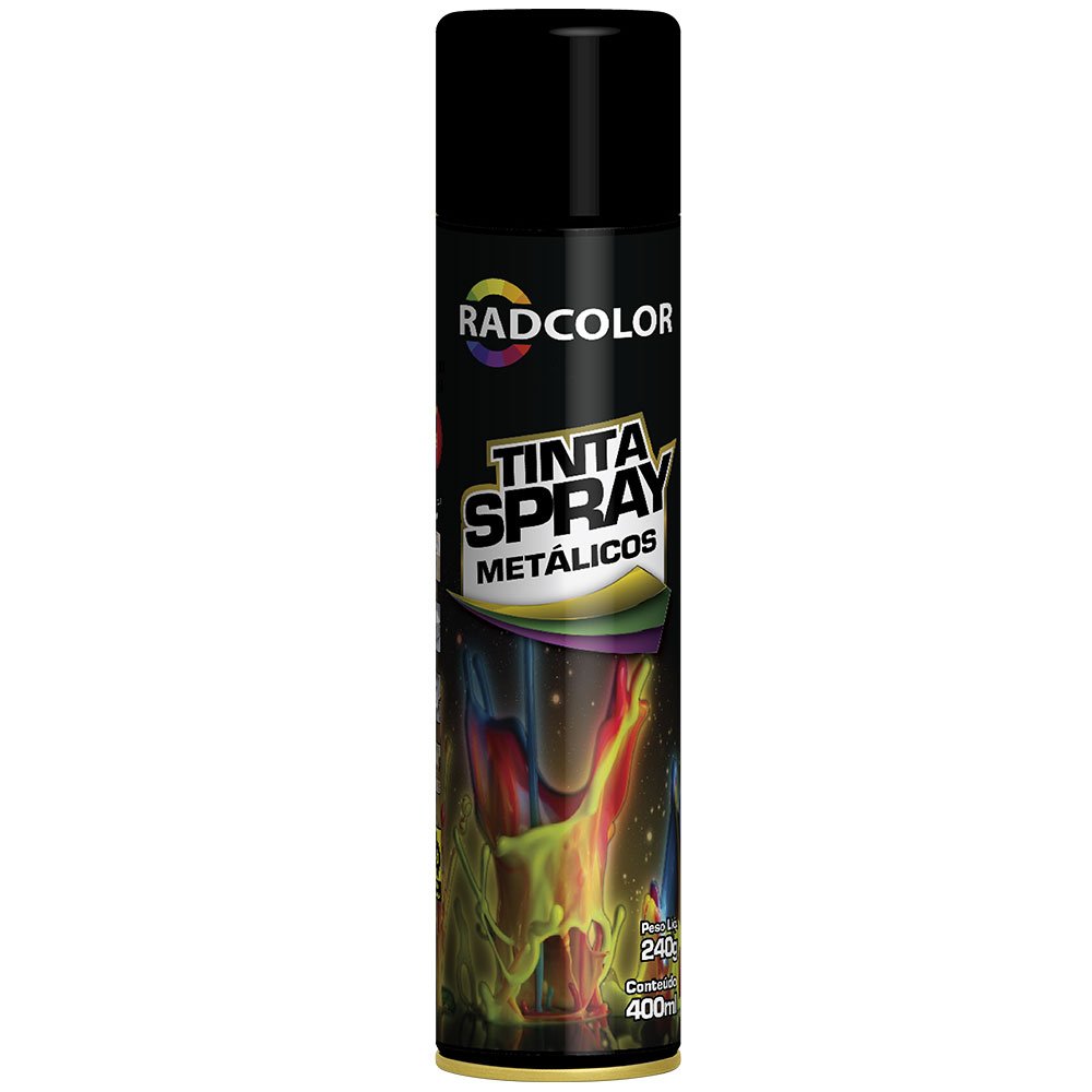 Tinta Spray Metálica Preto 400ml/ 240g - Imagem zoom