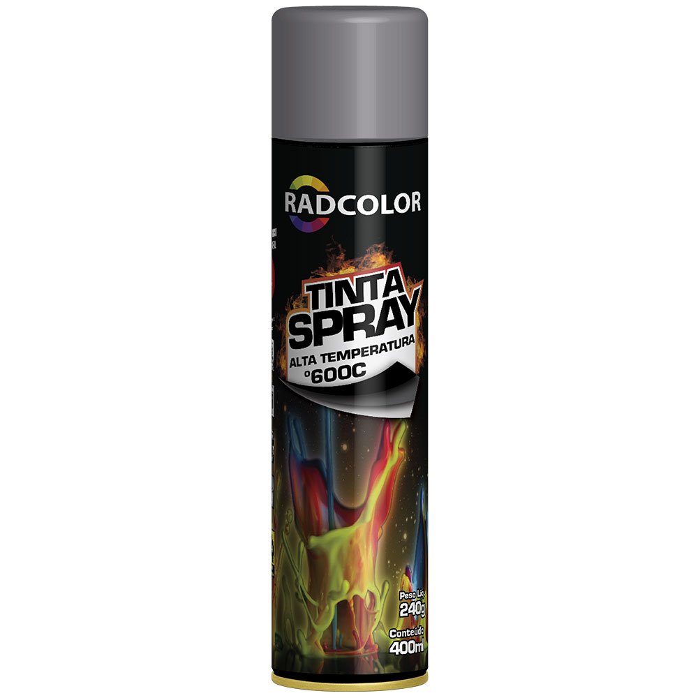 Tinta Spray Alta Temperatura Alumínio 400ml/ 240g - Imagem zoom