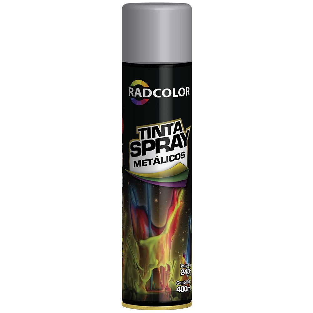 Tinta Spray Metálica Prata 400ml/ 240g - Imagem zoom