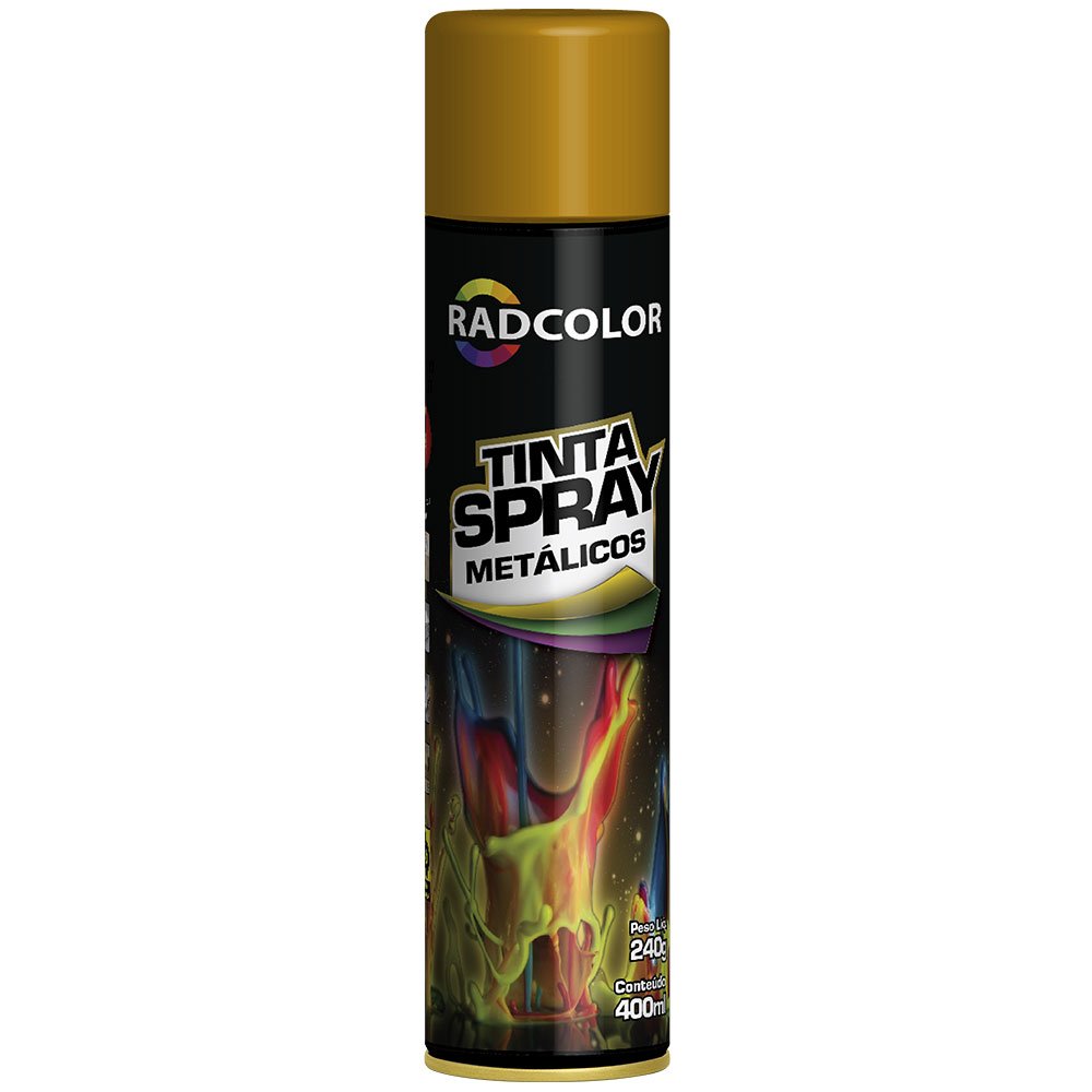 Tinta Spray Metálica Ouro 400ml/ 240g - Imagem zoom