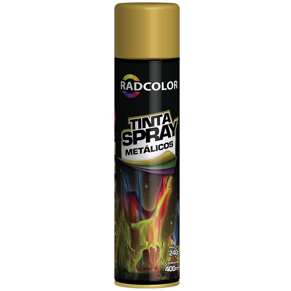 Tinta Spray Metálica Dourado 400ml/ 240g - Imagem zoom