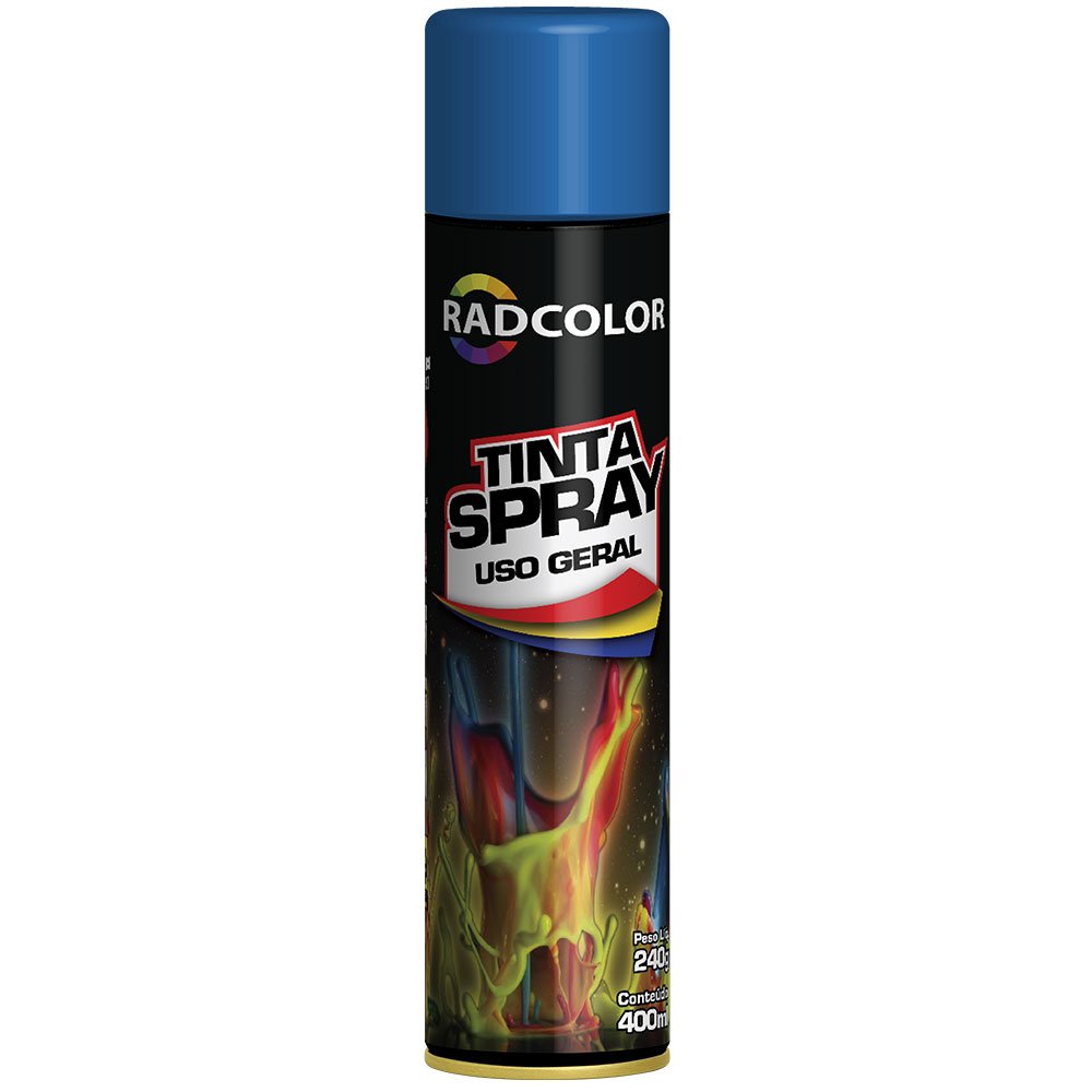 Tinta Spray Acrílica Uso Geral Azul Motor 400ml/ 240g-RADCOLOR-RC2128-01