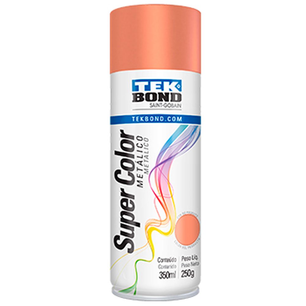 Tinta Spray Super Color Metálico Cobre Rose 350ml/250g - Imagem zoom