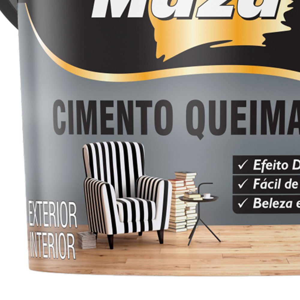 Massa Efeito Cimento Queimado Maza 5,6 Quilos - Cinza claro