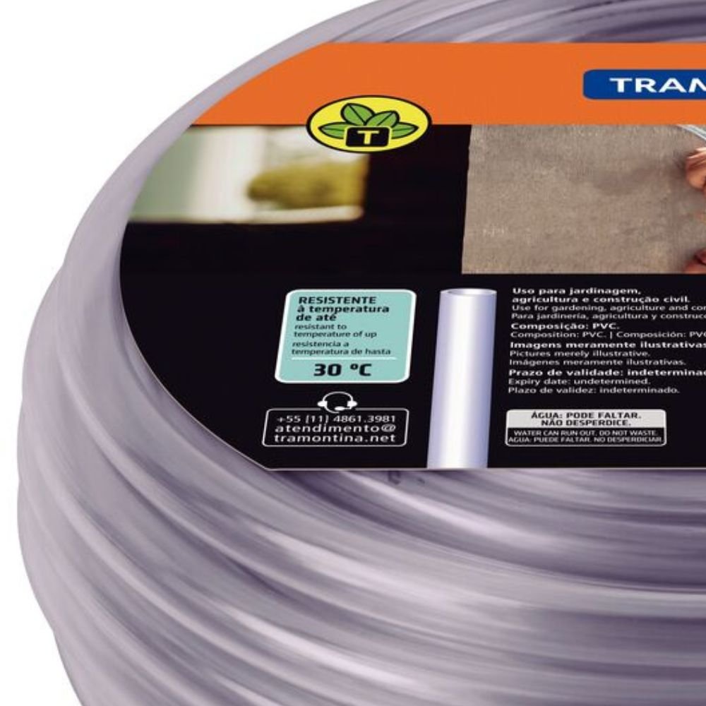 Mangueira Cristal em PVC 5/16Pol. 15mx1,5mm TRAMONTINA-79115156  - Imagem