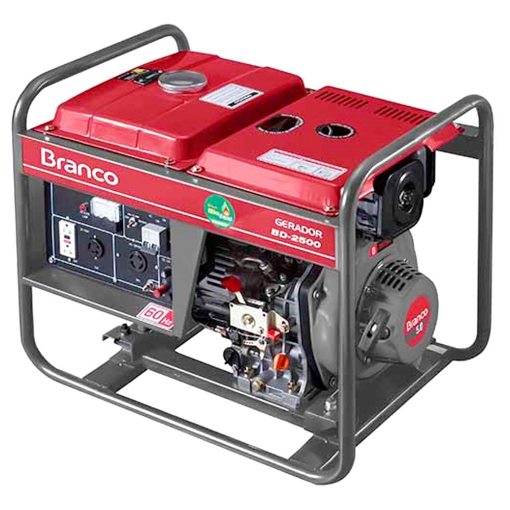 Gerador de Energia à Diesel BD-2500 2,2kVA Monofásico Partira Elétrica-BRANCO-90304393