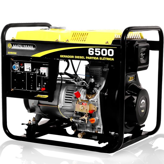Gerador de Energia 6500 á Diesel Monofásico Bivolt - Imagem zoom