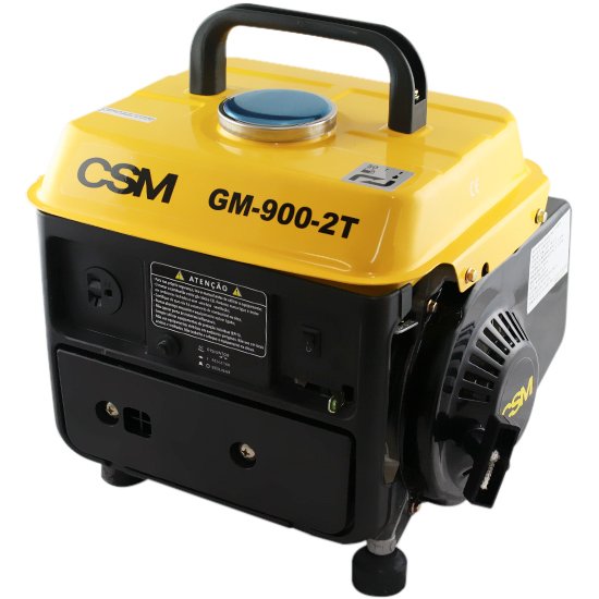 Gerador de Energia Portátil à Gasolina 2T 1,1 Kva 110V Partida Manual-CSM-GM-900