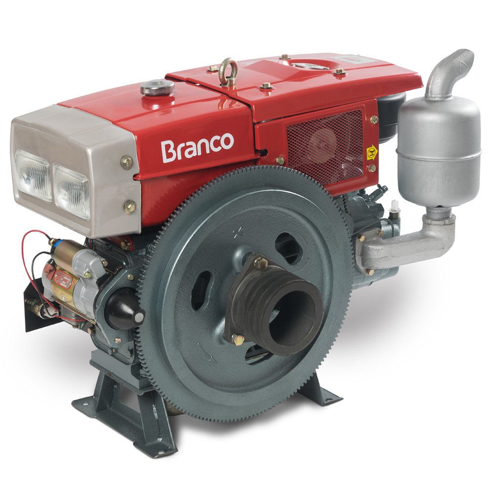 Motor a Diesel Refrigerado a Água 22CV 1195CC com Partida Elétrica-BRANCO-BDA-22.0RAE