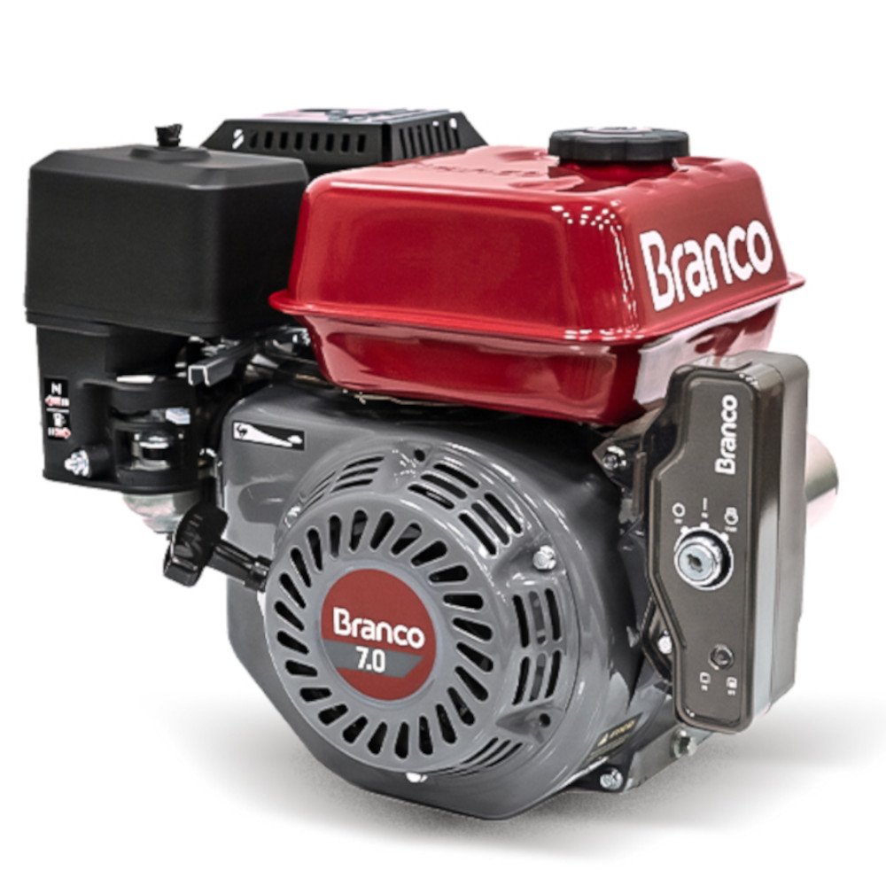 Motor a Gasolina B4T 7,0 CV 4T 208CC com Partida Elétrica e Alerta de Óleo -BRANCO-90314600