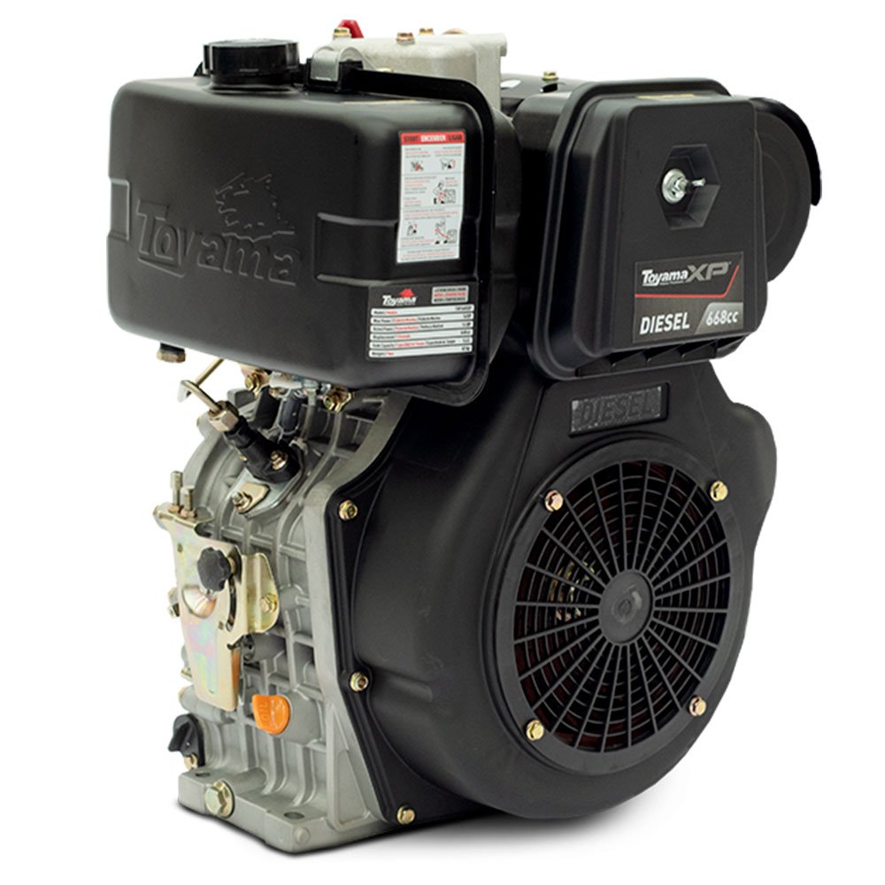 Motor a Diesel TDE160EXP Refrigerado a Ar 15.5HP 668CC Partida Elétrica com Kit Chave de Partida - Imagem zoom